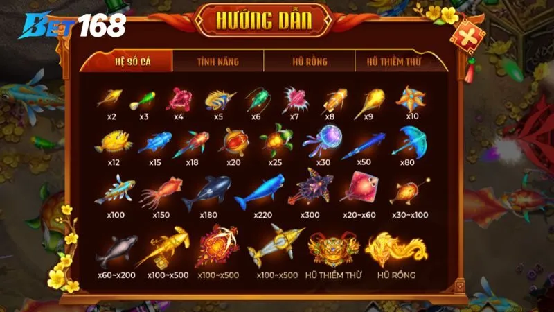 Game Bắn Cá Bet168: Trải Nghiệm Săn Thưởng Khủng